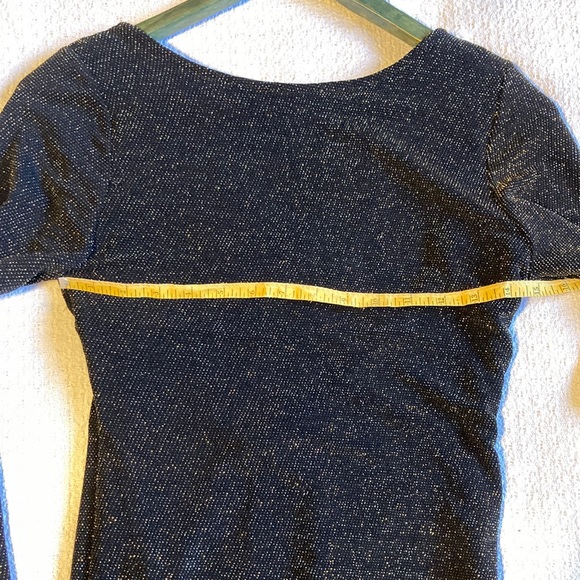 Fiestar Open Back Black and Gold Glitter Dress Size Medium - Picture 15 of 16
